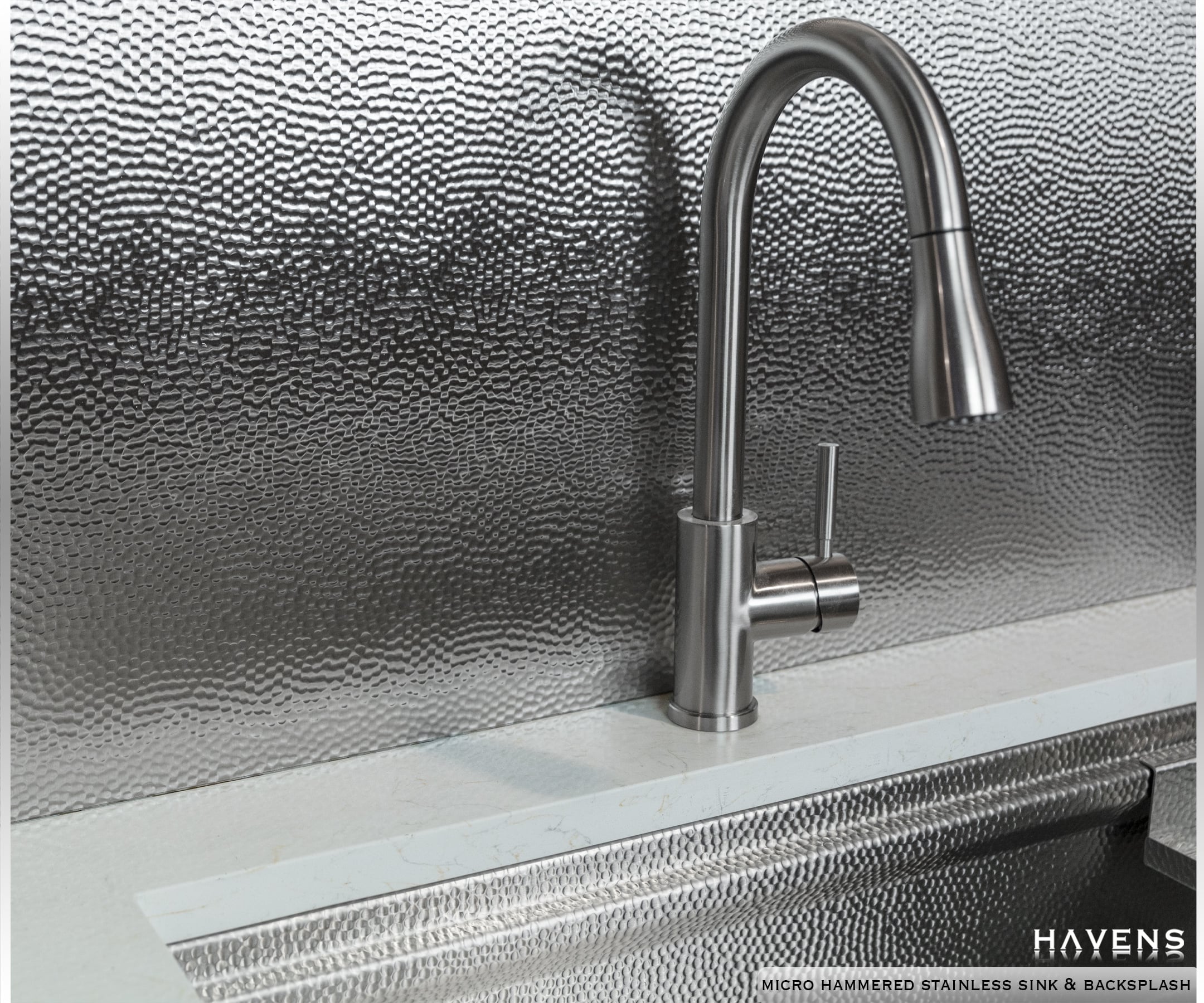Stainless Steel Backsplash - Custom Size - Havens | Luxury Metals