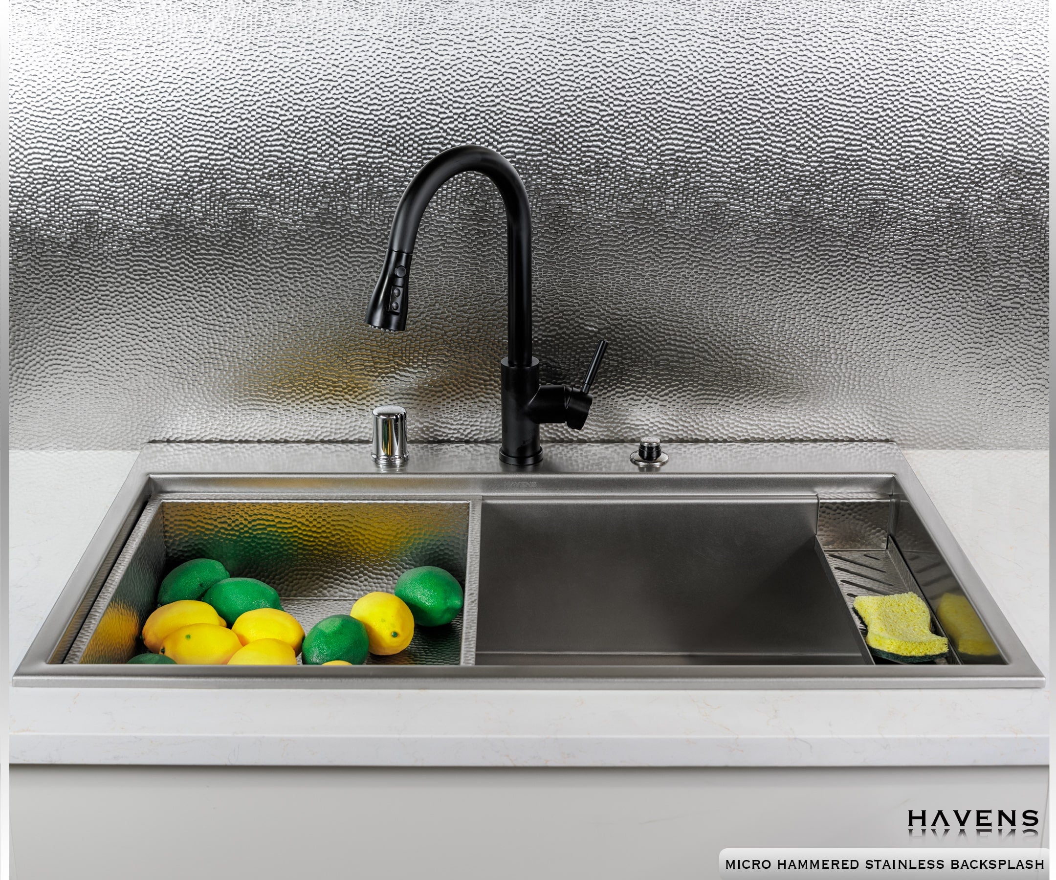 Stainless Steel Backsplash - Custom Size - Havens | Luxury Metals