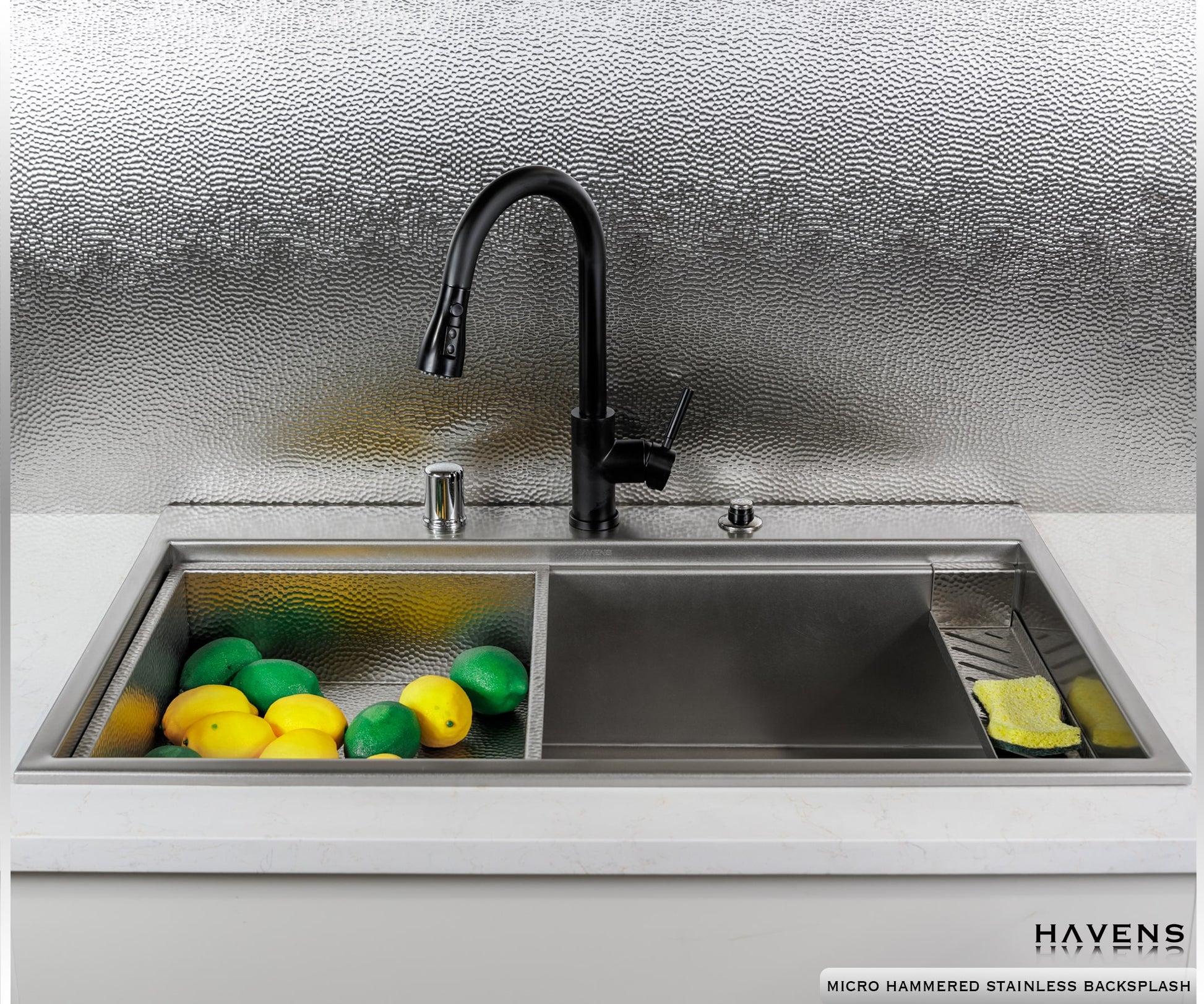 Stainless Steel Backsplash - Custom Size - Havens | Luxury Metals