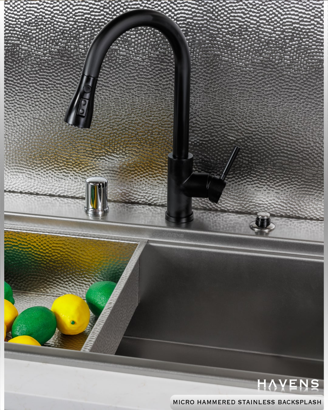 Stainless Steel Backsplash - Custom Size - Havens | Luxury Metals