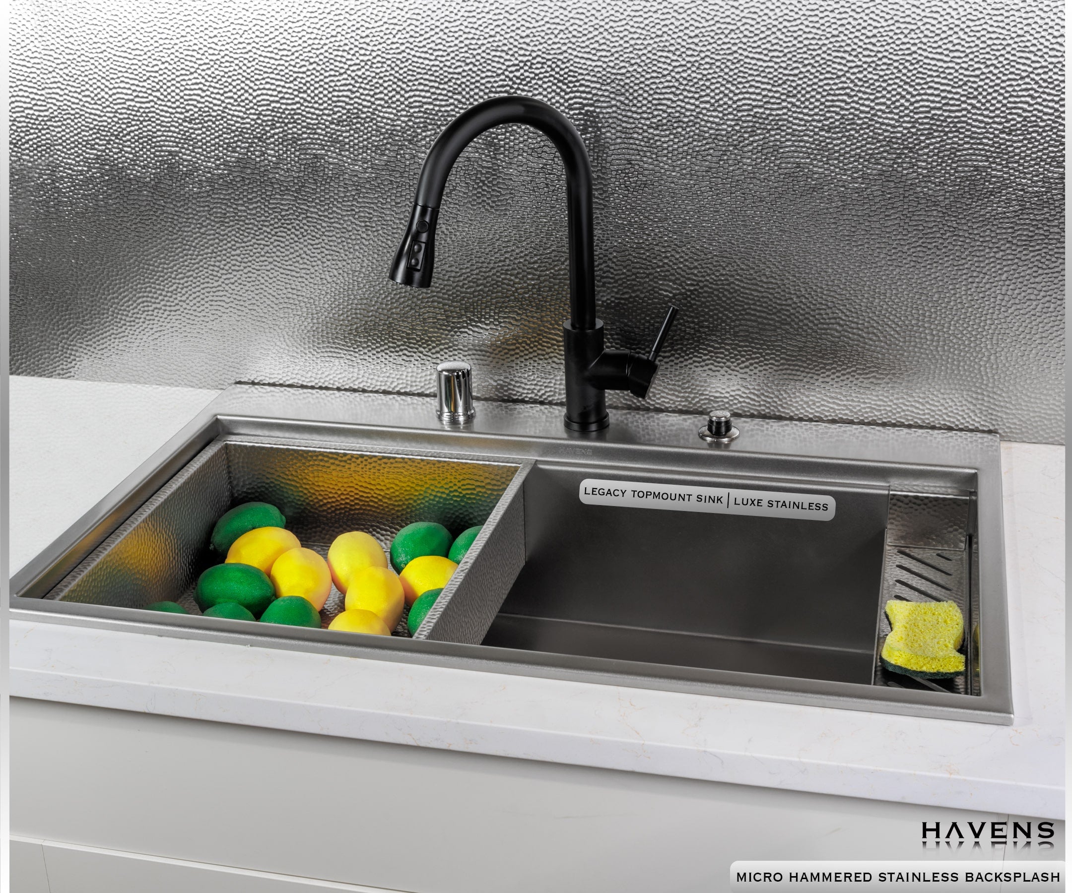 Stainless Steel Backsplash - Custom Size - Havens | Luxury Metals