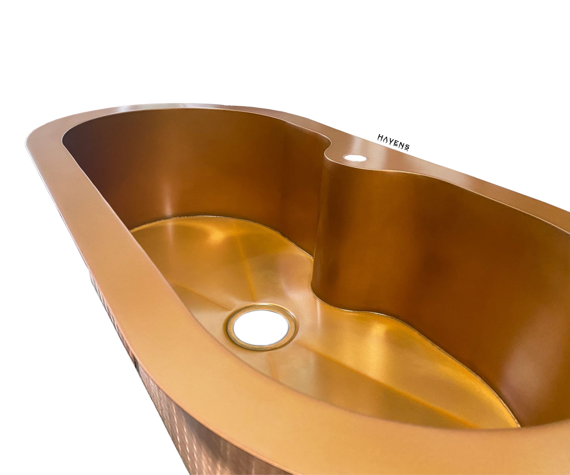 Custom Undermount Sink (Faucet Deck) - Copper - Havens | Luxury Metals