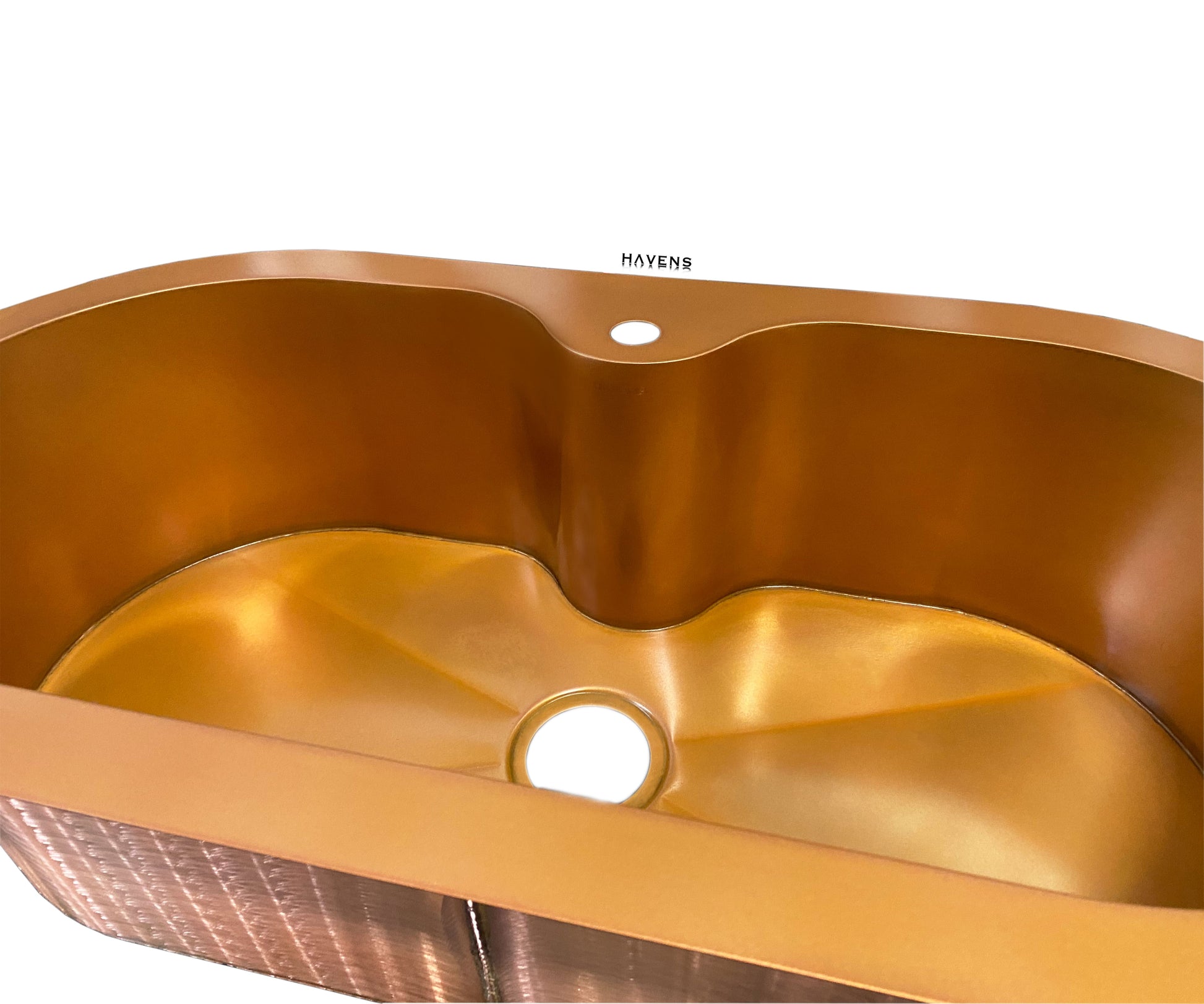 Custom Undermount Sink (Faucet Deck) - Copper - Havens | Luxury Metals