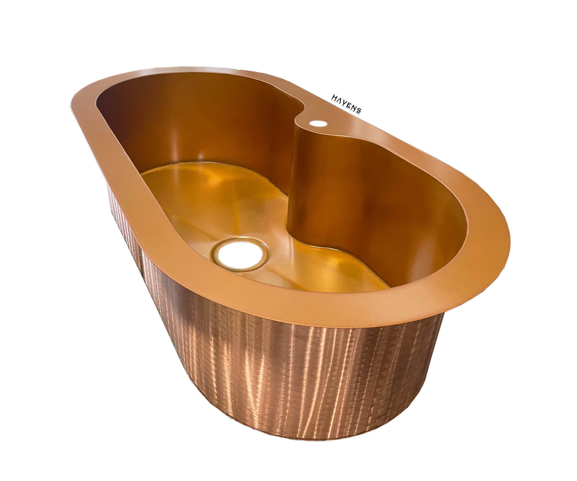 Custom Undermount Sink (Faucet Deck) - Copper - Havens | Luxury Metals