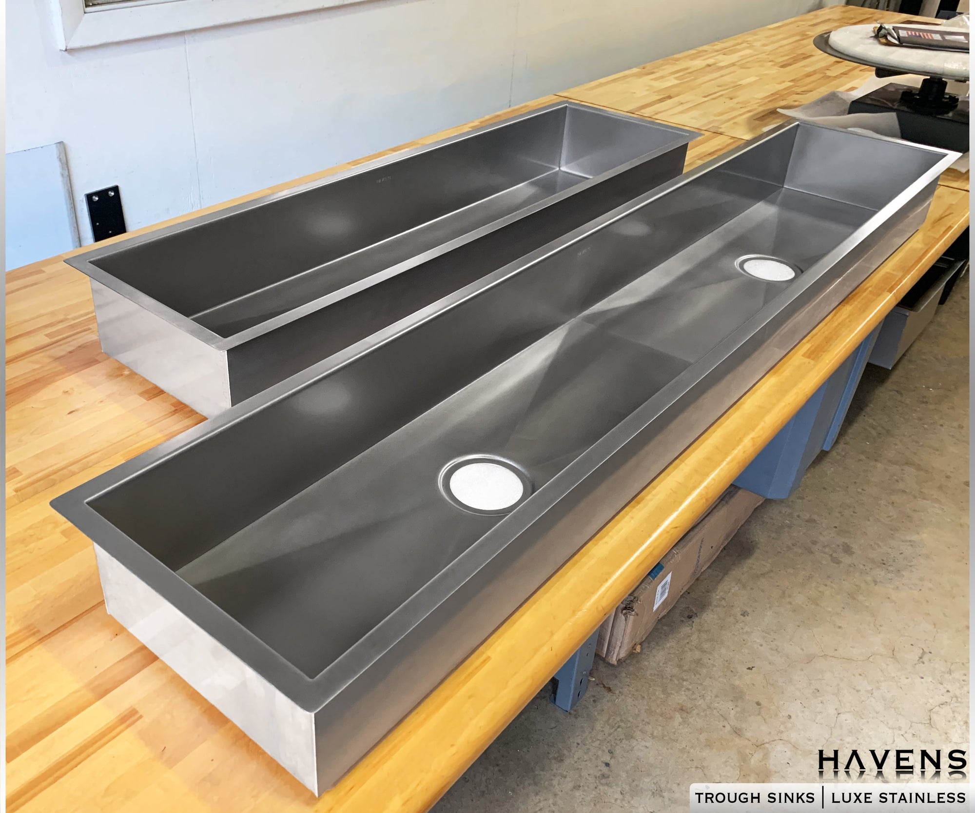 Beverage Ice Trough Sink - Stainless