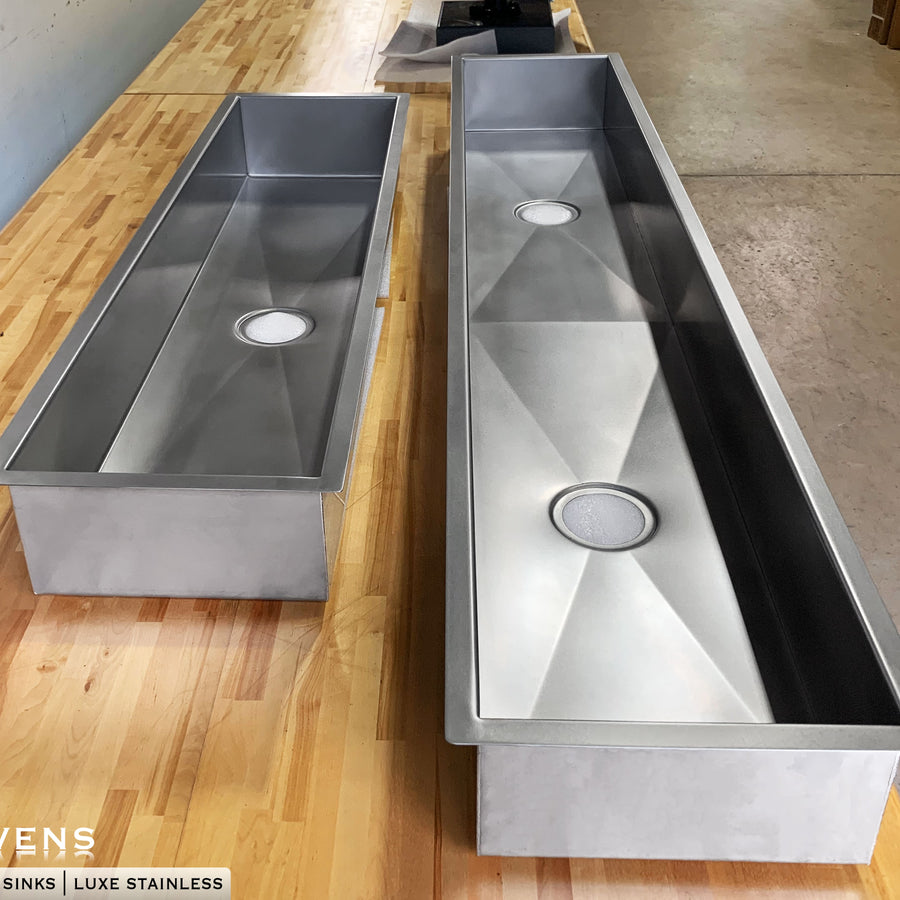 Custom Trough Sink - Custom Size - USA Stainless - Havens | Luxury Metals