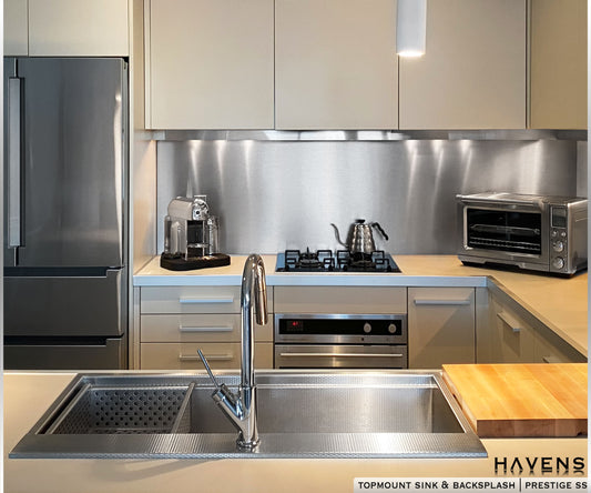 Custom Stainless Steel Backsplash - Havens Metal