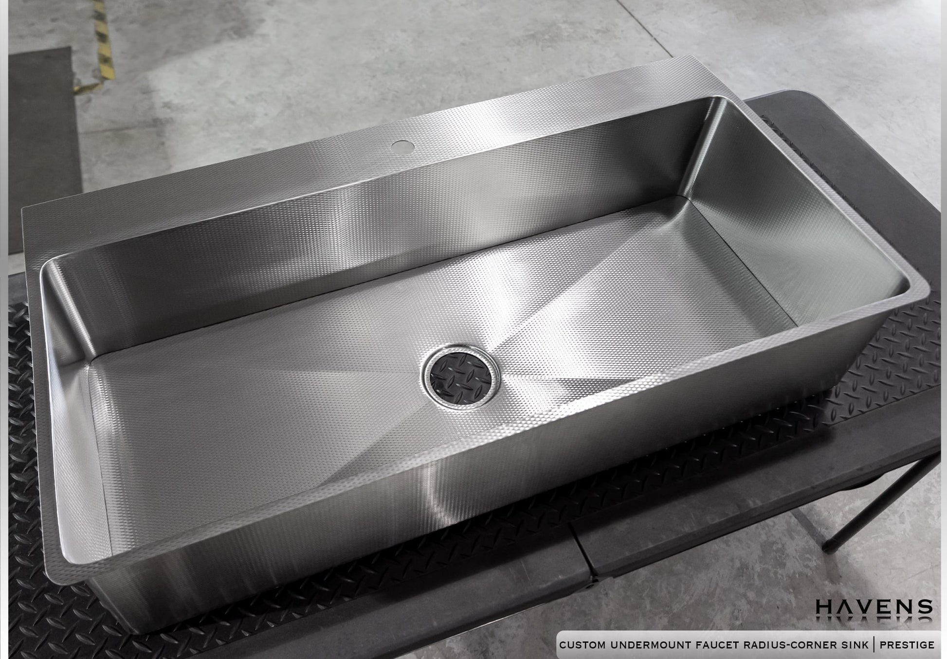 Custom Undermount Sink (Faucet Deck) - Stainless - Havens | Luxury Metals