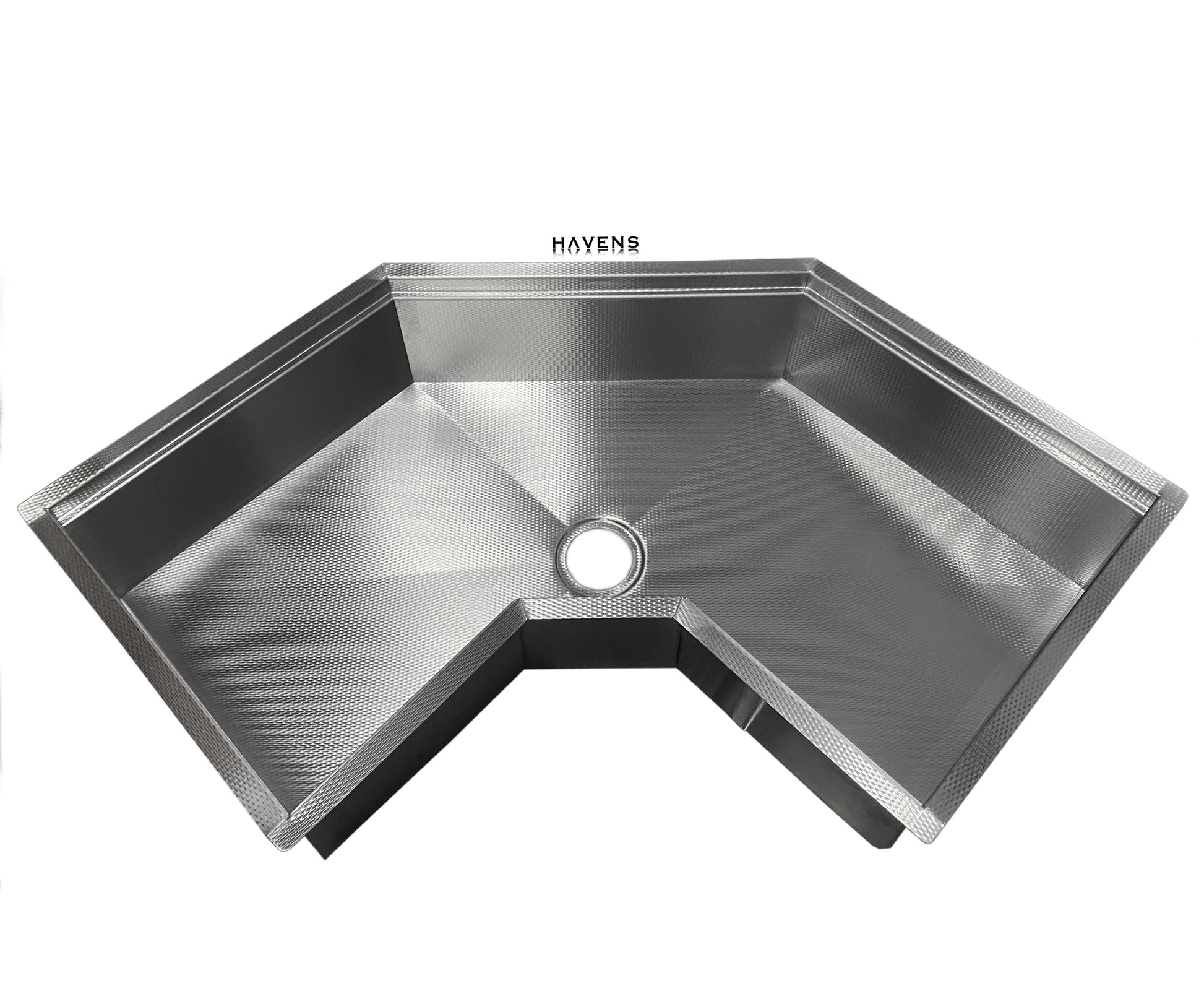 Custom Corner Sink - Stainless - Havens | Luxury Metals