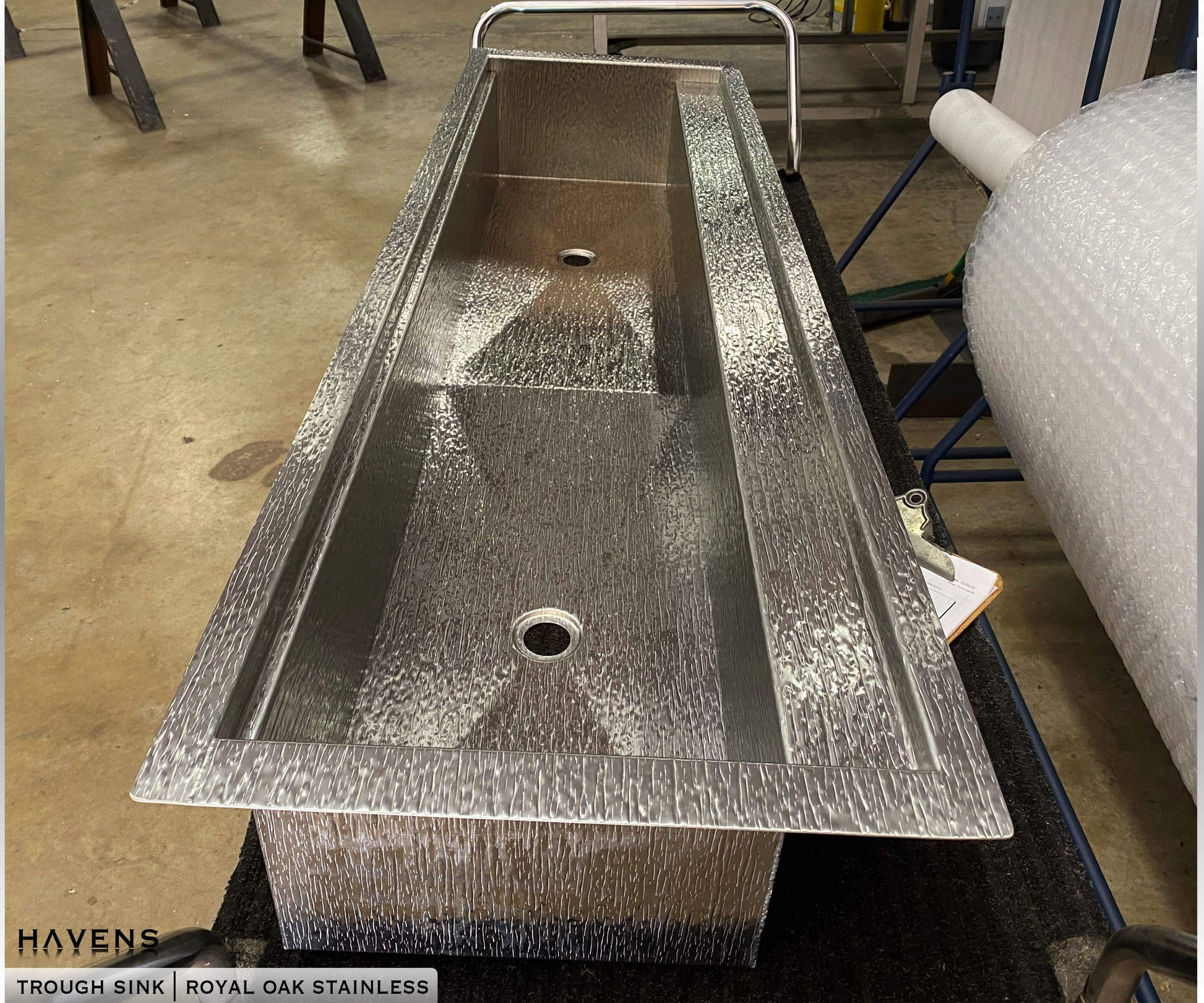 Custom Trough Sink - Stainless - Havens | Luxury Metals