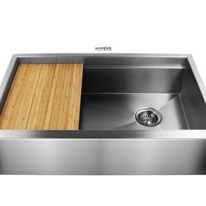 Legacy Stainless steel sink with Amber Wood cutting board