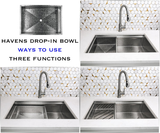 Drop-In Bowl - Stainless - Havens | Luxury Metals