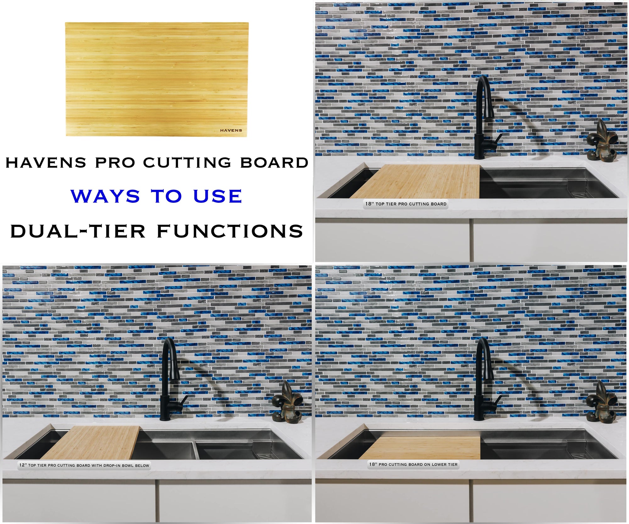 Pro Cutting Board, Sink Accessory - Havens