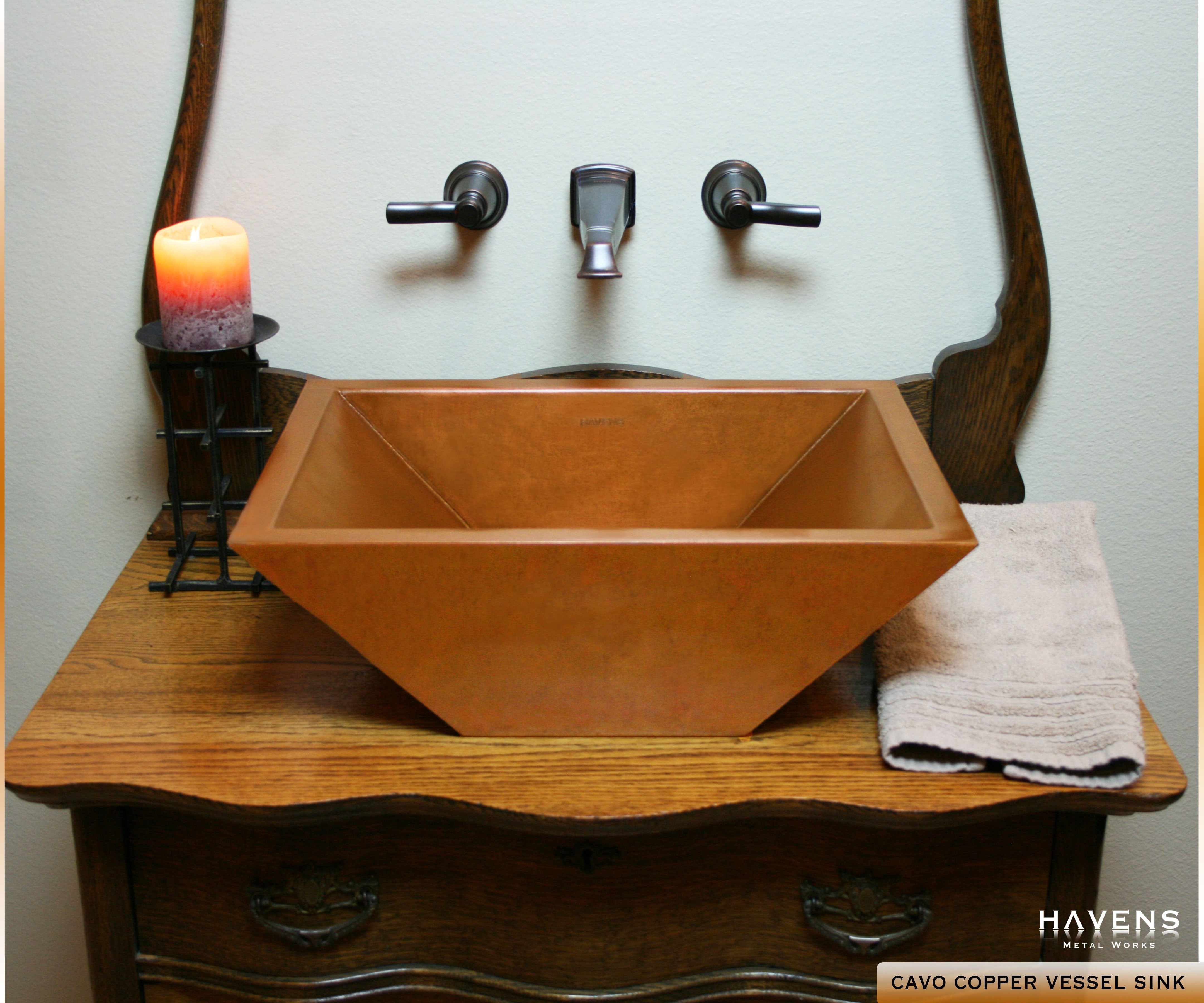 Custom Cavo Vessel Sink - Copper - Havens | Luxury Metals