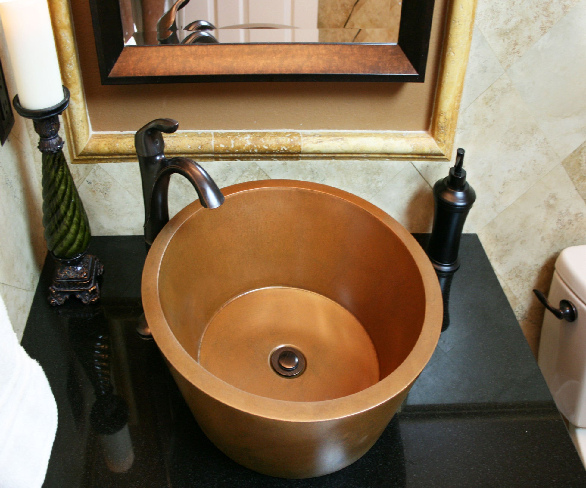 Custom Circa Vessel Sink - Copper - Havens | Luxury Metals