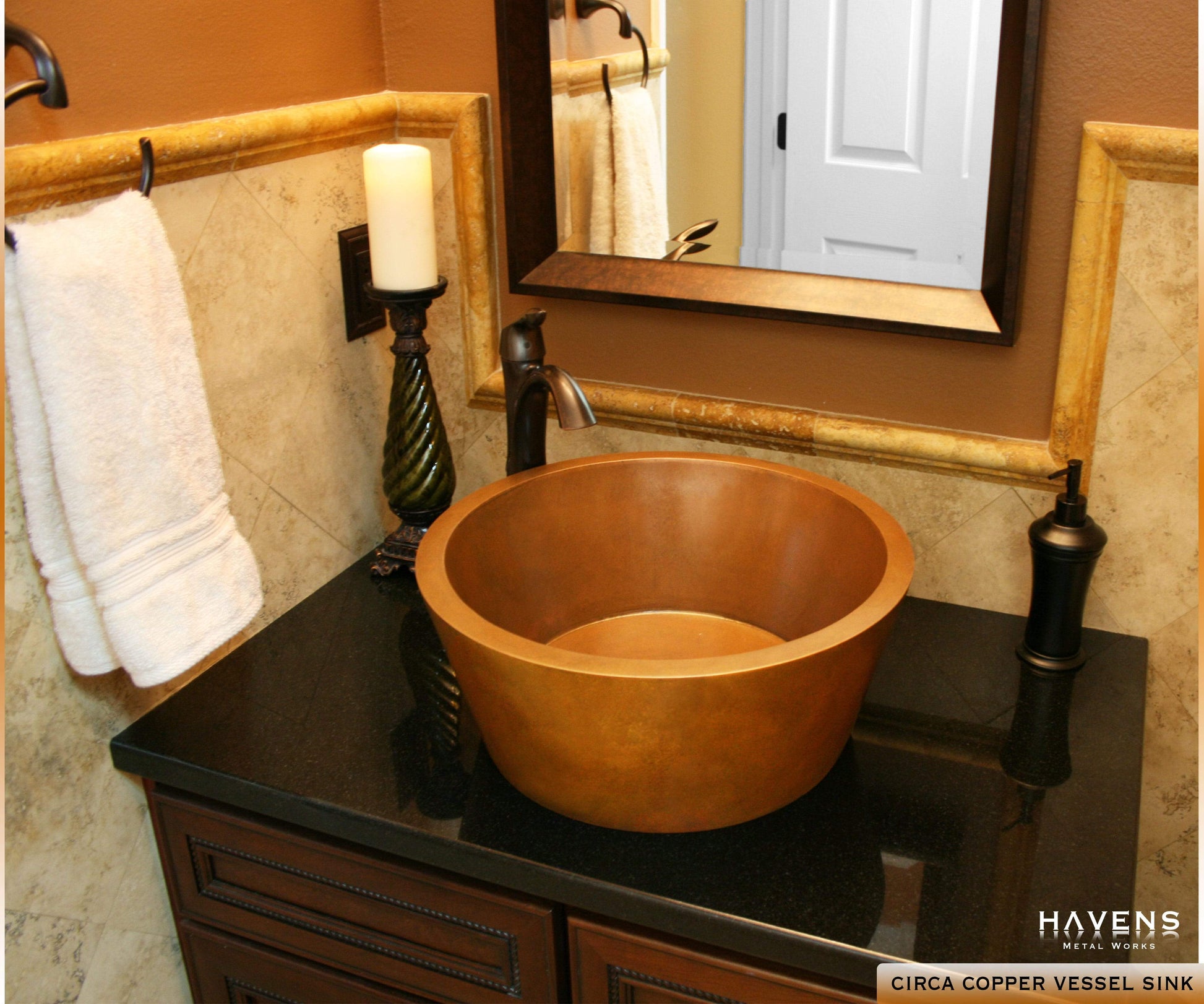 Custom Circa Vessel Sink - Copper - Havens | Luxury Metals