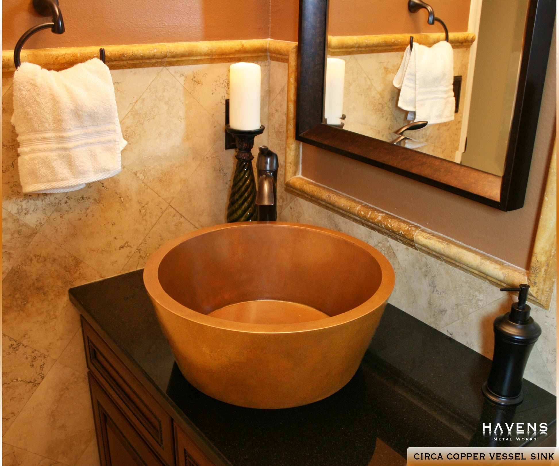 Custom Circa Vessel Sink - Copper - Havens | Luxury Metals