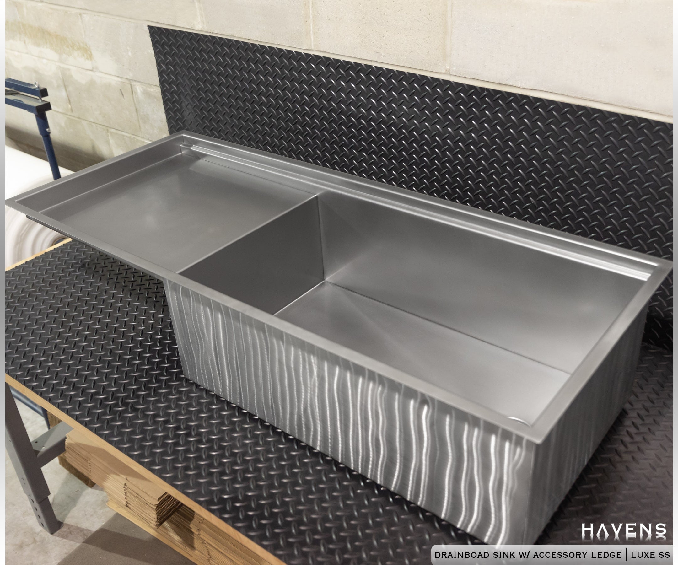 Custom Drainboard Sink - Stainless - Havens | Luxury Metals