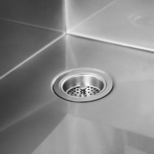 Luxe stainless steel finish on the Heritage sink.