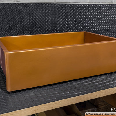 Heritage Farmhouse Sink - Pure Copper - Havens | Luxury Metals