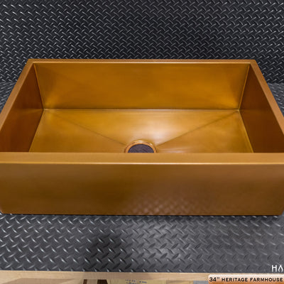Heritage Farmhouse Sink - Pure Copper - Havens | Luxury Metals