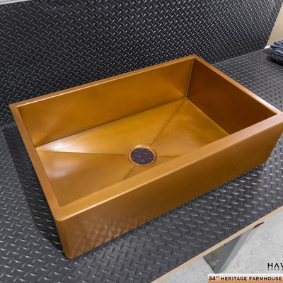 Heritage Farmhouse Sink - Pure Copper - Havens | Luxury Metals
