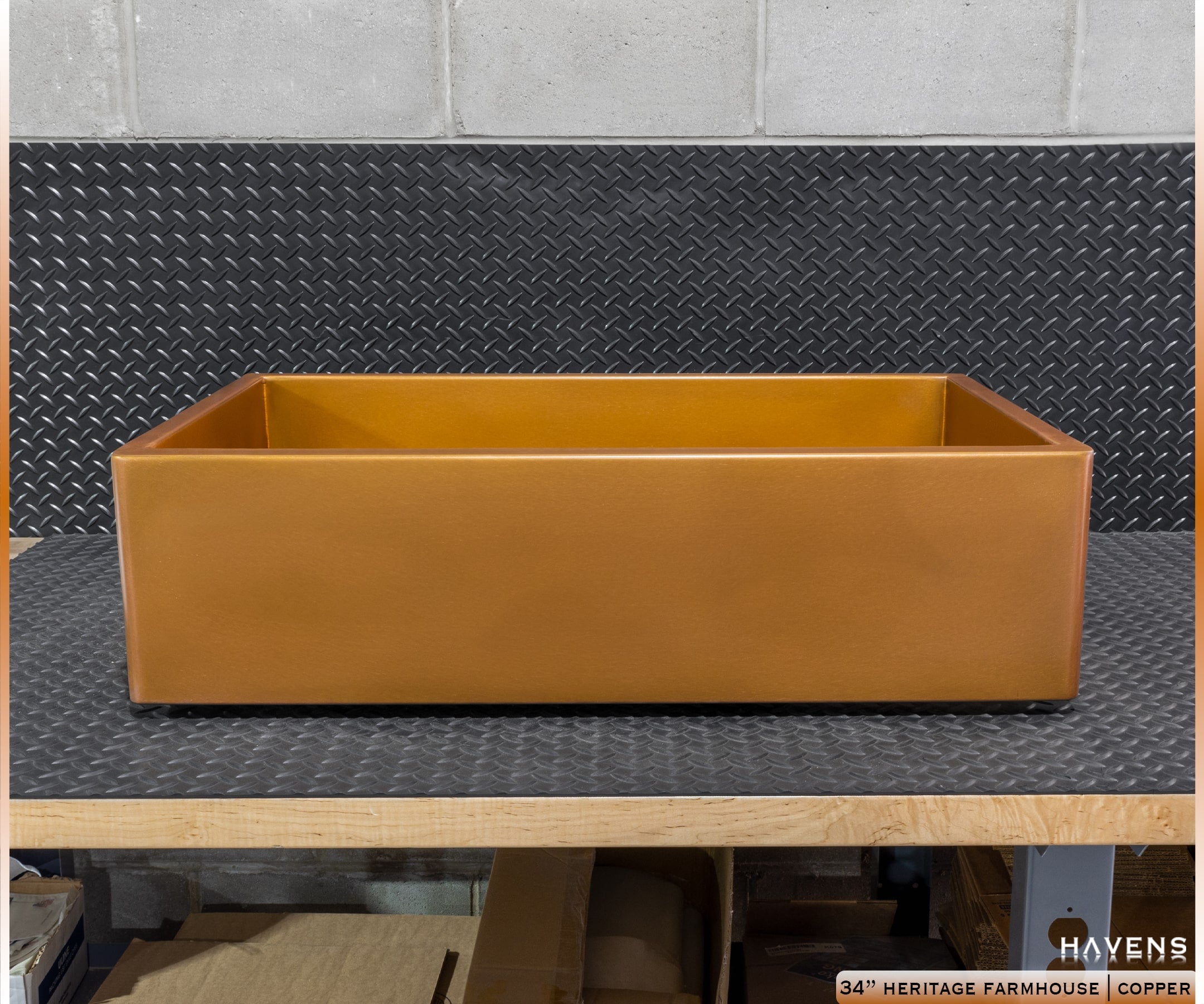Heritage Farmhouse Sink - Pure Copper - Havens | Luxury Metals