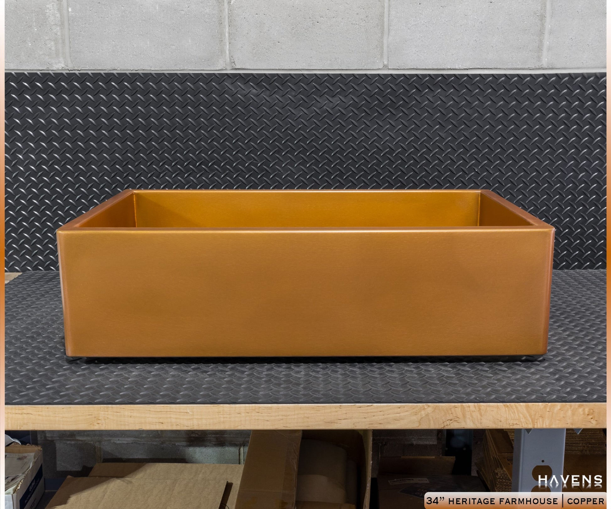 Heritage Farmhouse Sink - Pure Copper - Havens | Luxury Metals