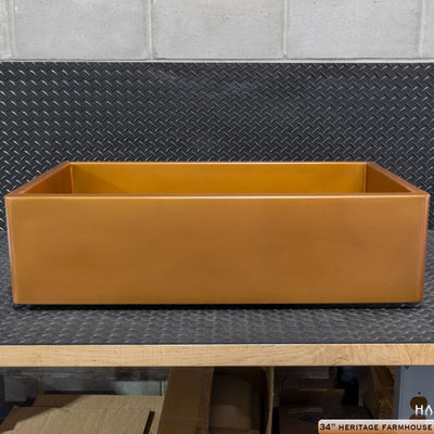 Heritage Farmhouse Sink - Pure Copper - Havens | Luxury Metals
