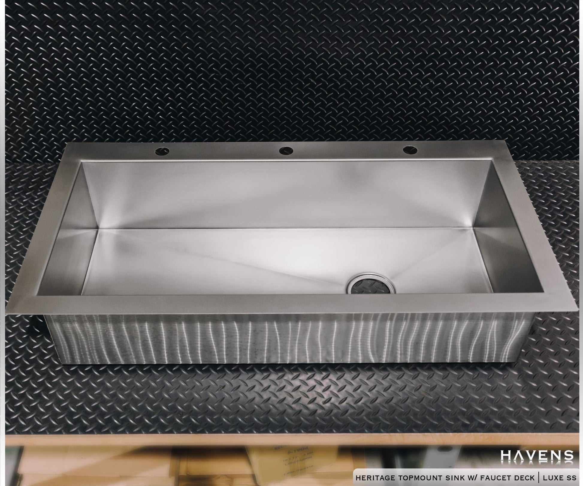 Custom Topmount Sink - Stainless Steel - Havens | Luxury Metals