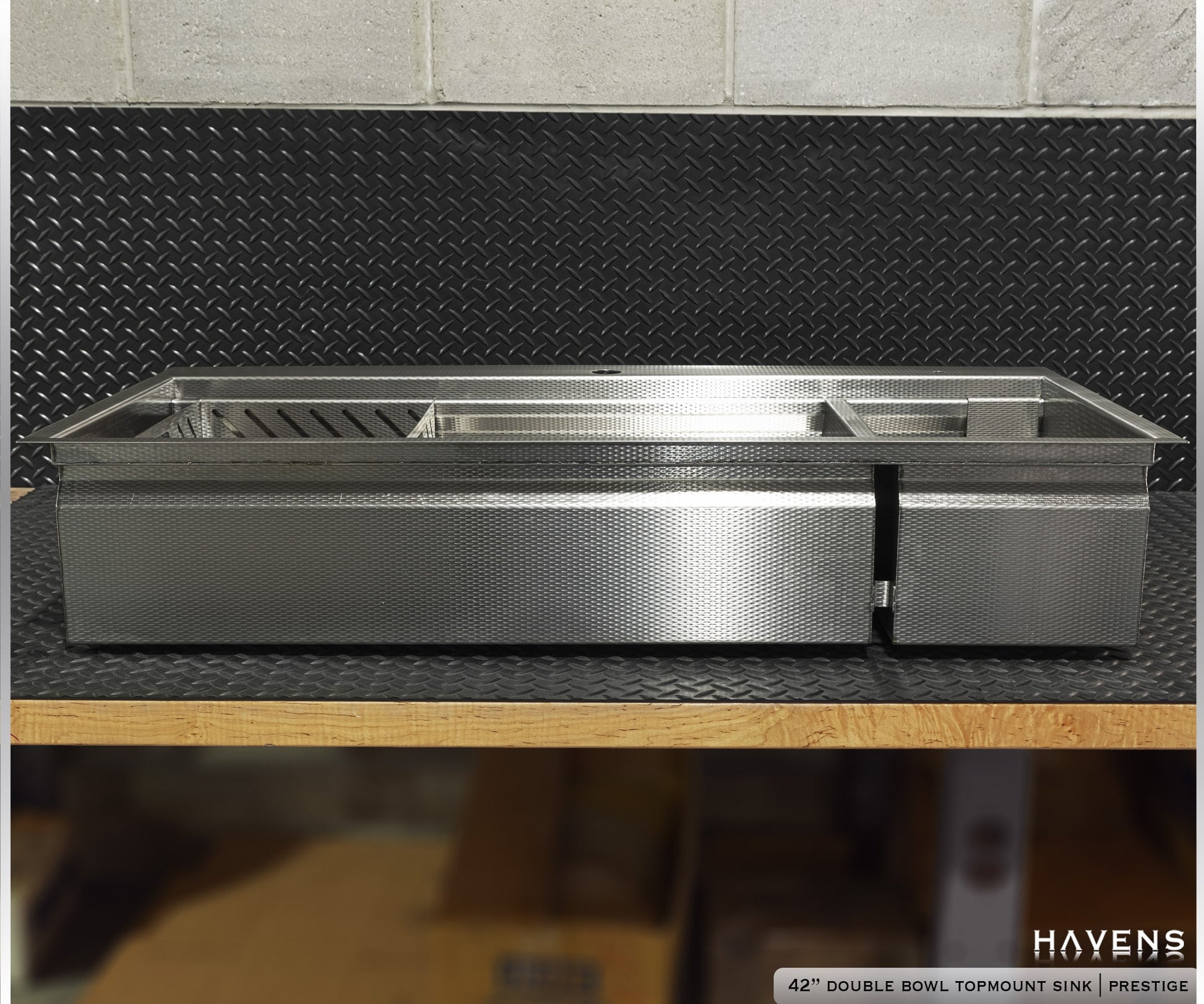 Double-Bowl Sink - Stainless Steel - Havens | Luxury Metals