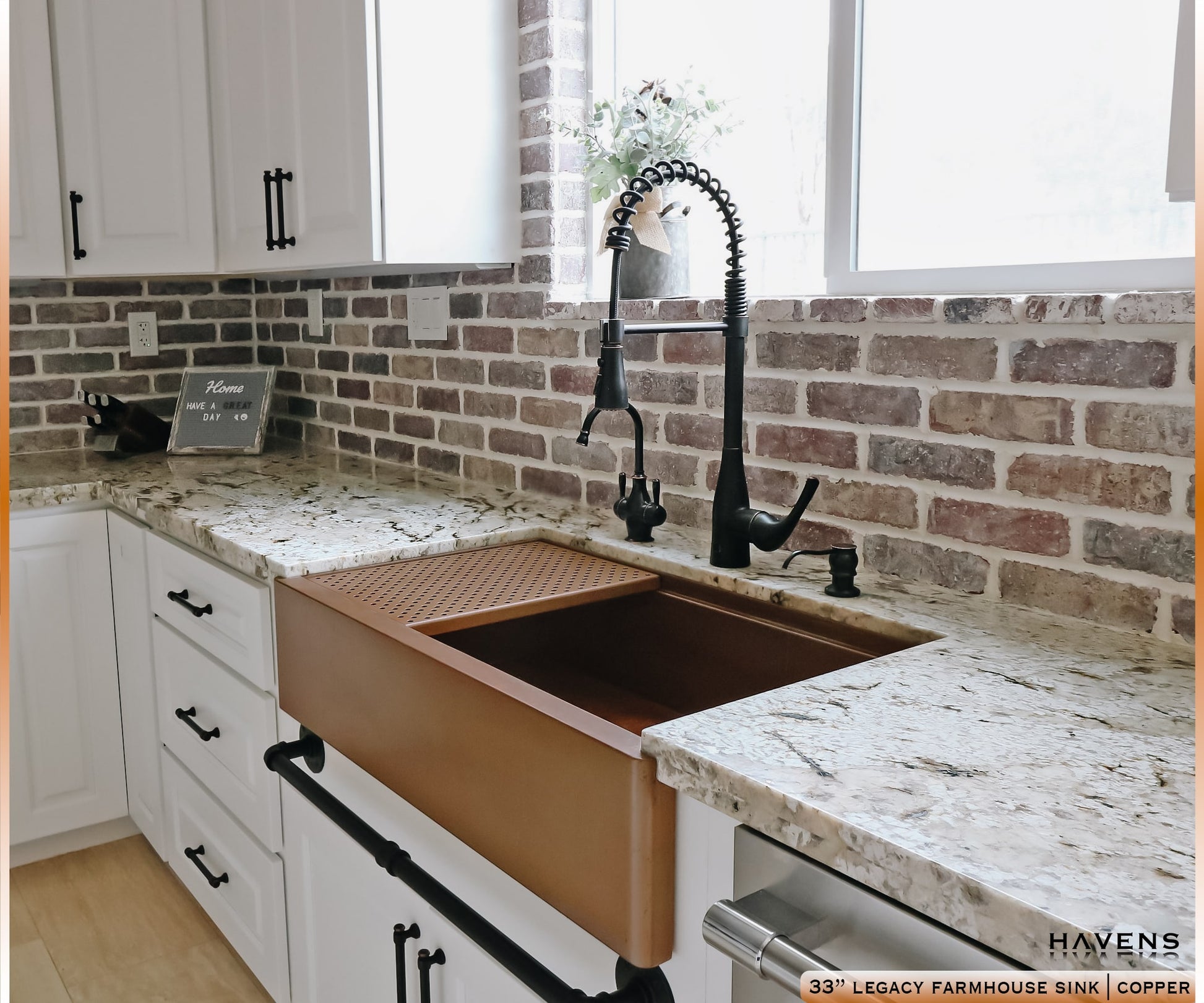 Legacy Farmhouse Sink - Pure Copper - Havens | Luxury Metals