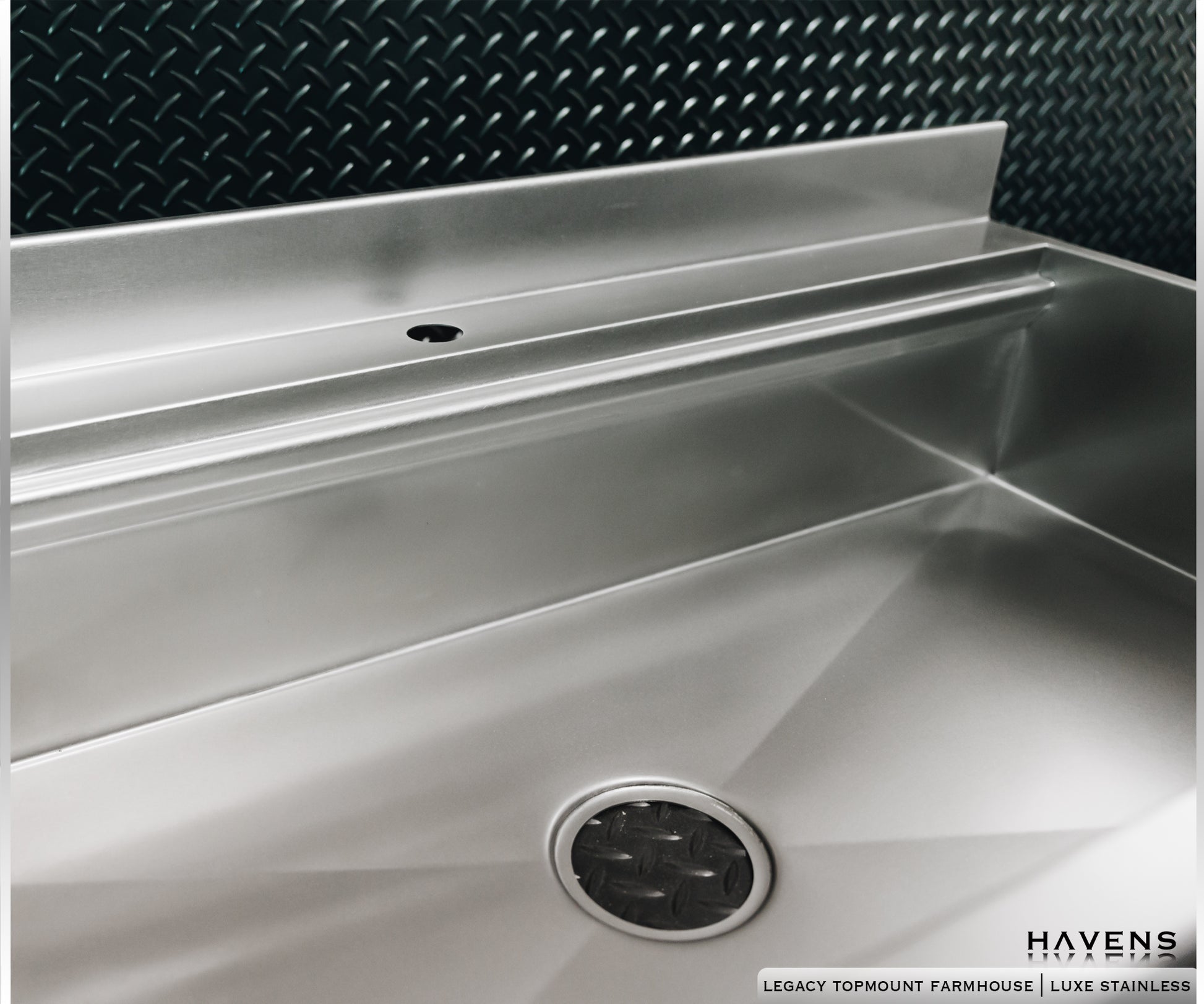 Custom Topmount Farmhouse Sink - Stainless - Havens | Luxury Metals