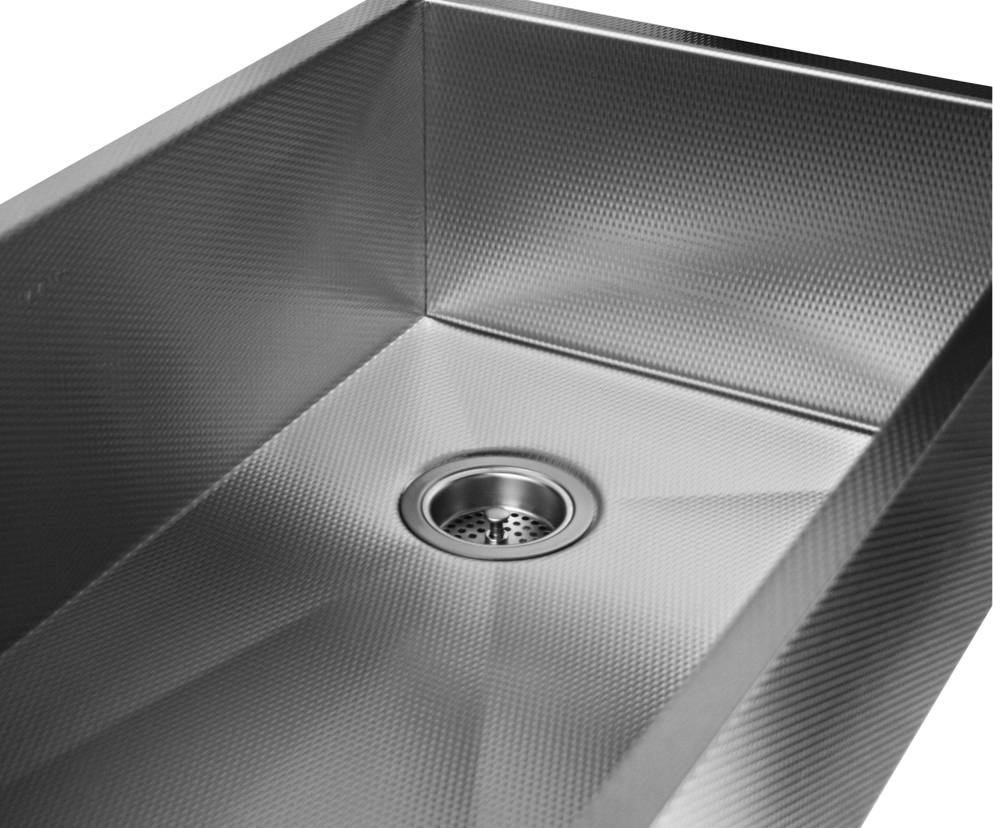 Stainless steel textured sink made from an American 16 gauge.