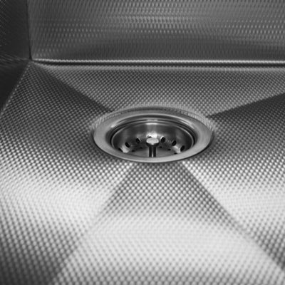 Heritage stainless under mount sink.