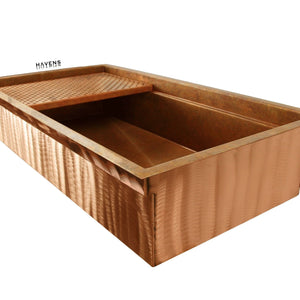 Undermount Legacy copper kitchen sink, crafted in the USA from 14 gauge copper.
