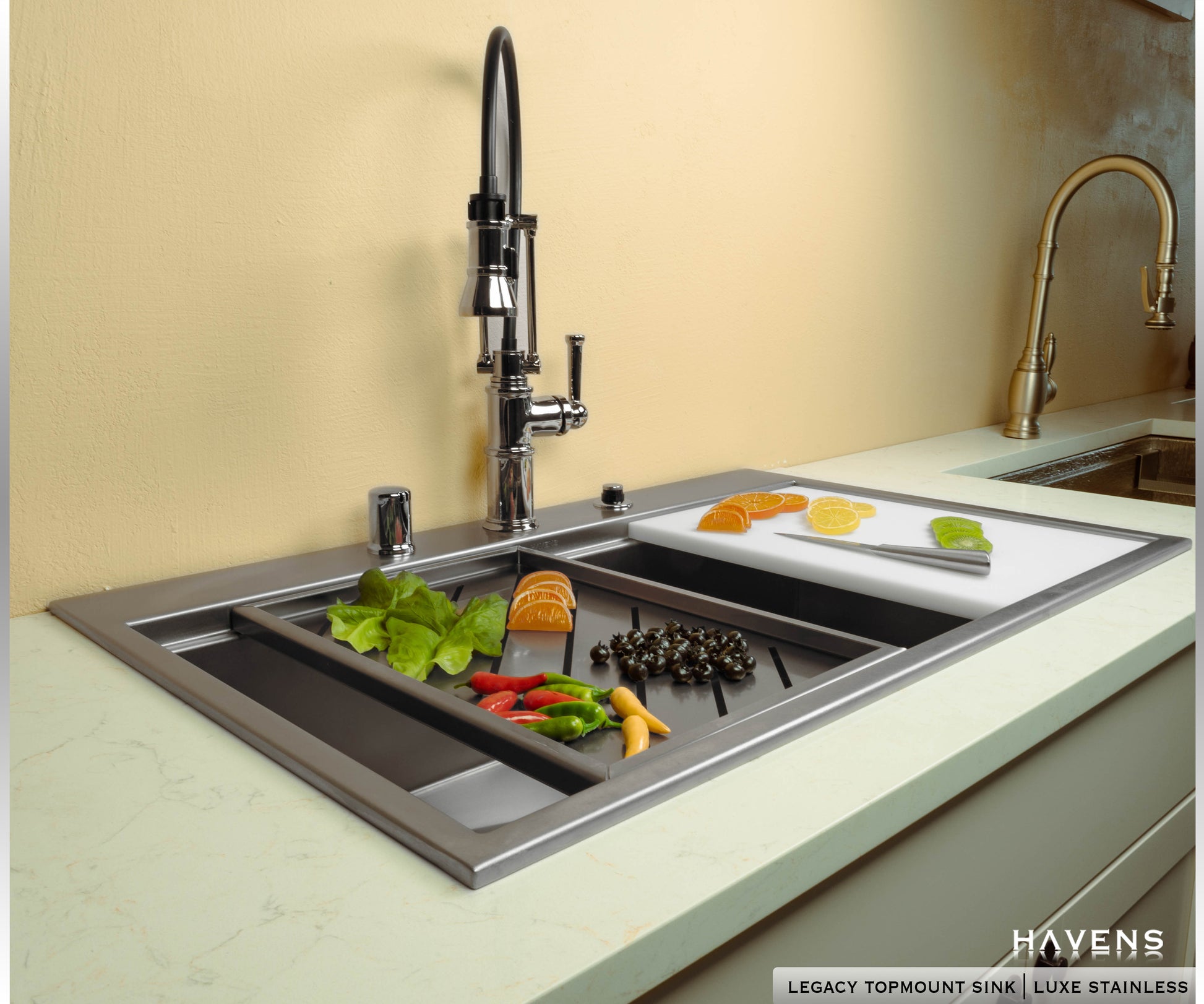 Custom Legacy Topmount Sink  - Stainless Steel - Havens | Luxury Metals