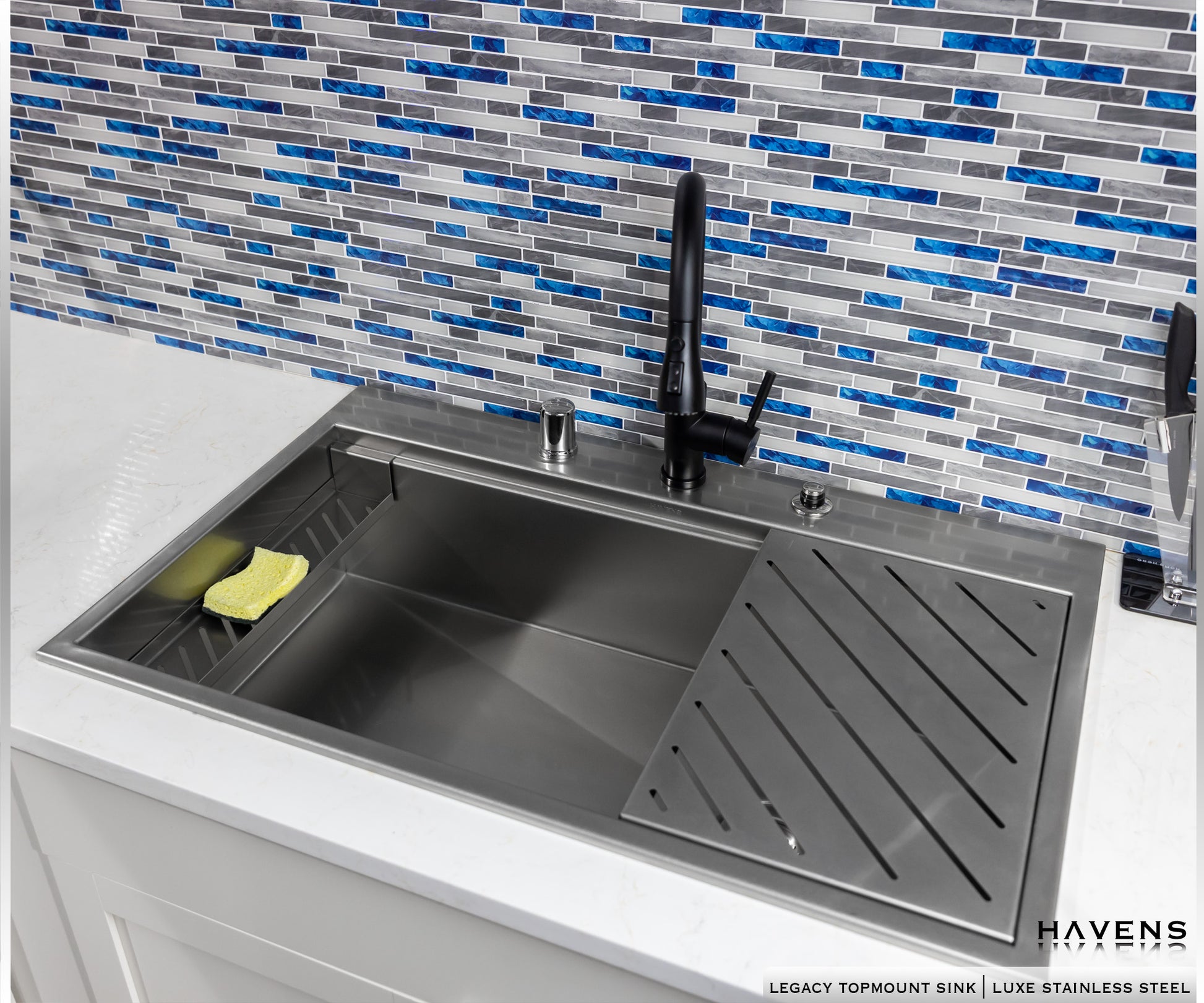 Custom Legacy Topmount Sink  - Stainless Steel - Havens | Luxury Metals