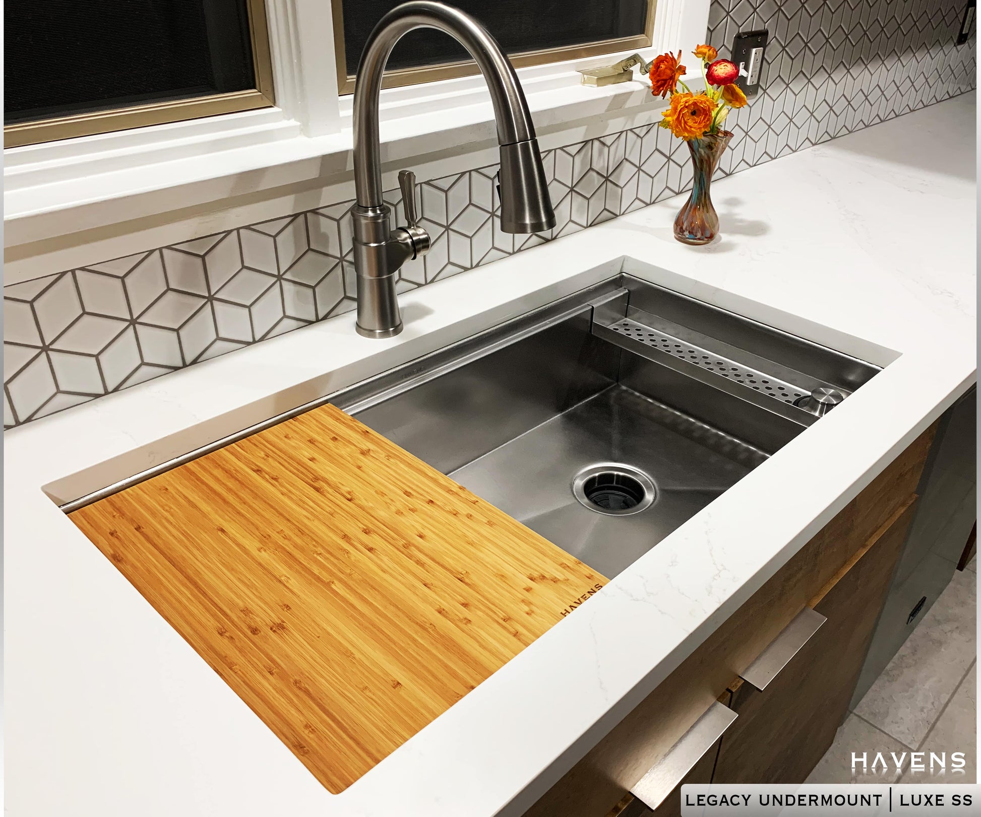 Custom Undermount Sink  - Stainless Steel - Havens | Luxury Metals