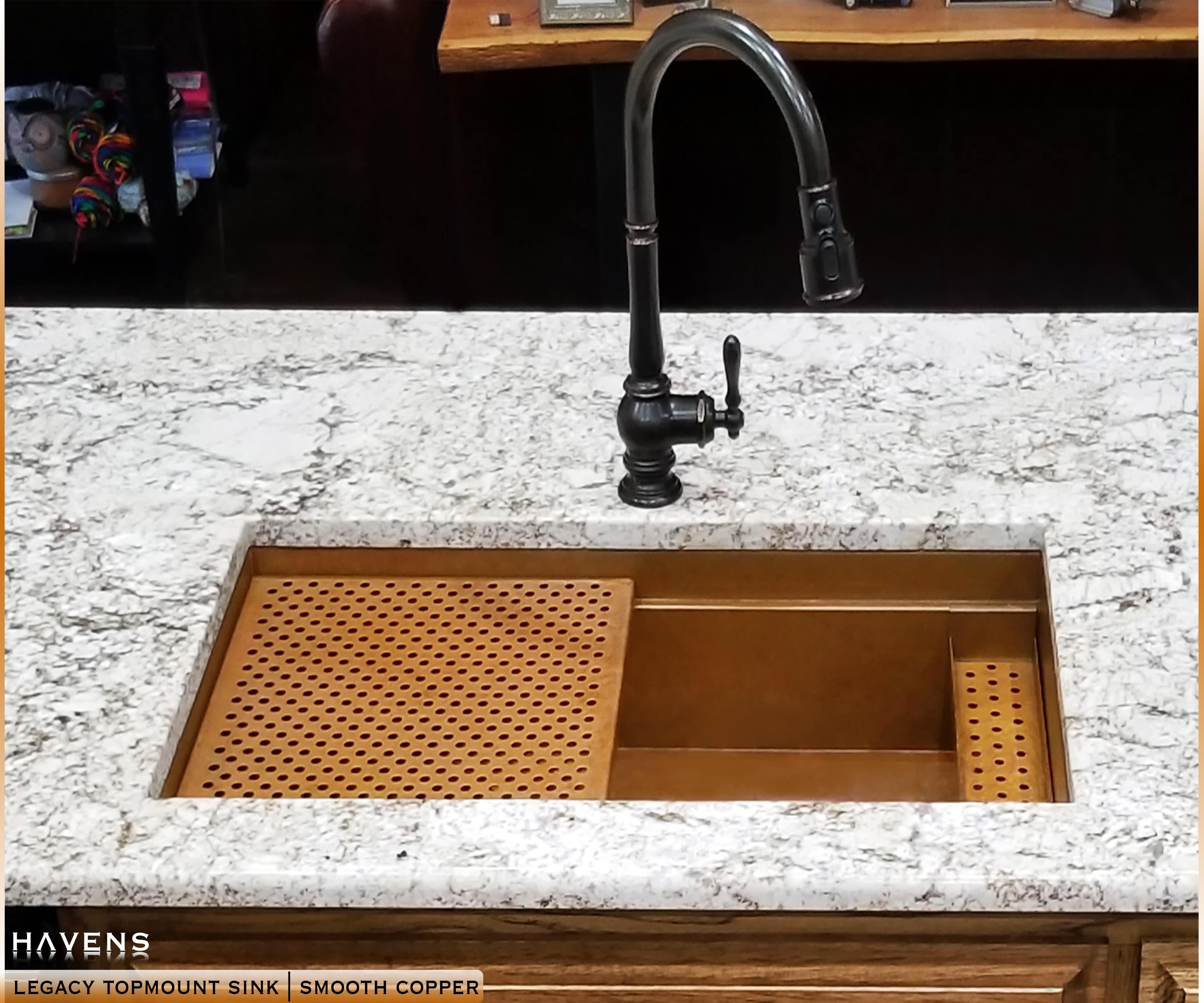 Legacy Undermount Sink - Pure Copper - Havens | Luxury Metals