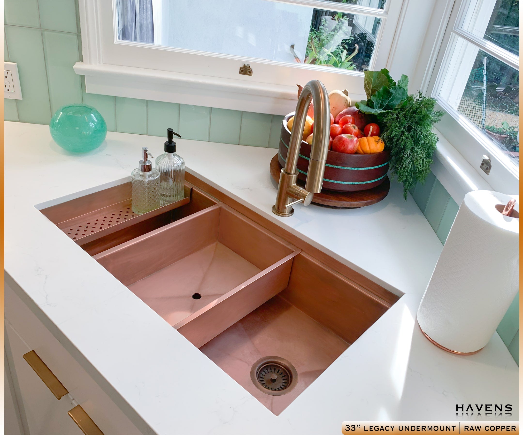 Legacy Undermount Sink - Pure Copper - Havens | Luxury Metals