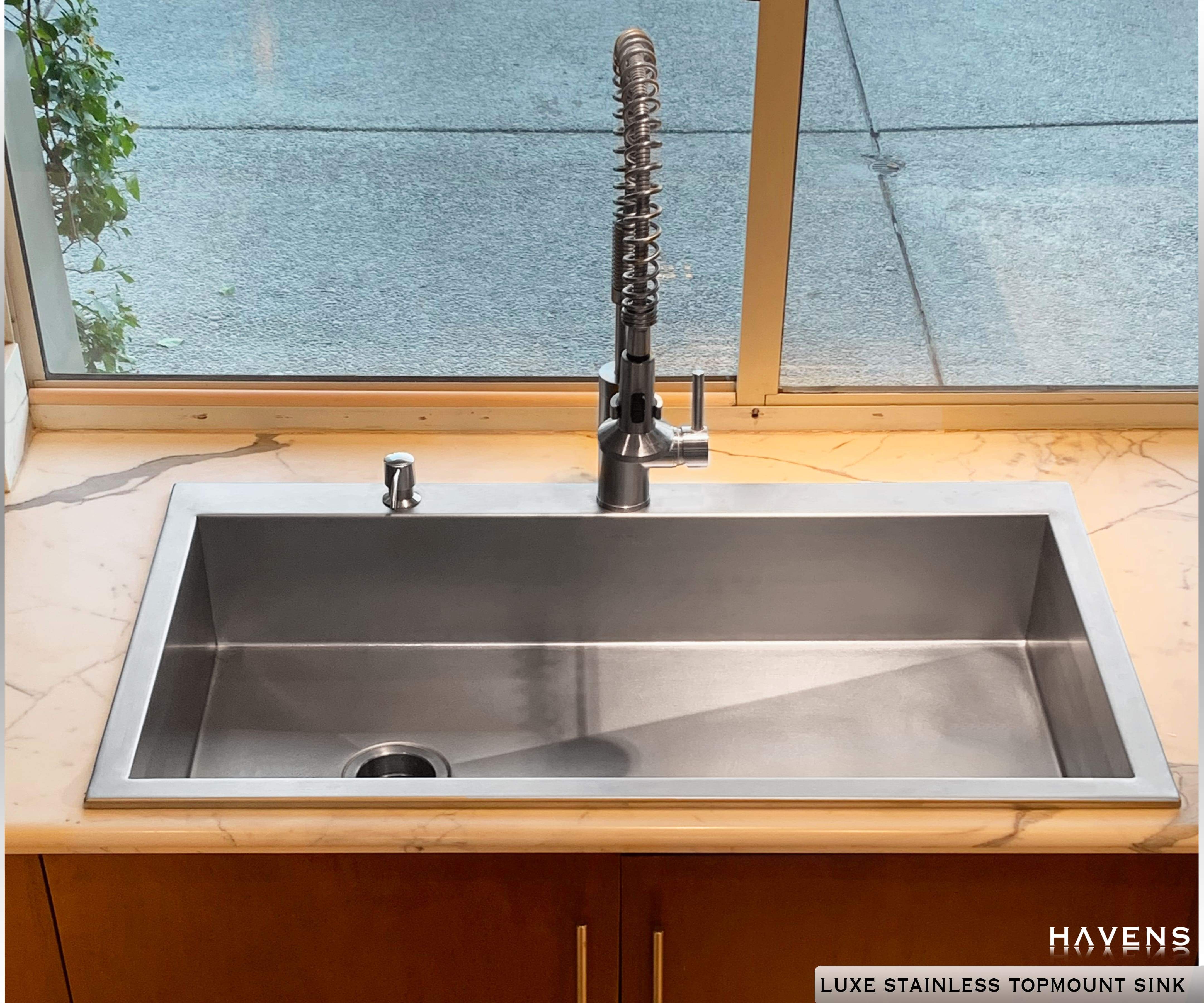 Custom Topmount Sink - Stainless Steel - Havens | Luxury Metals