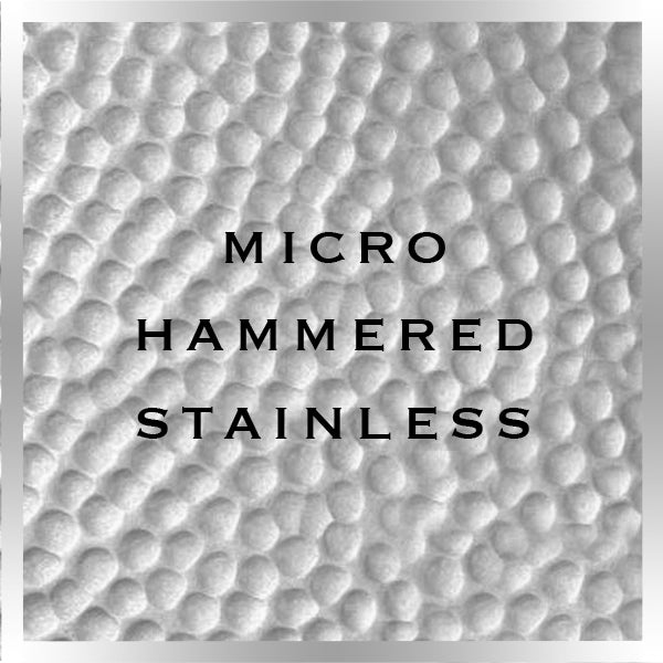 Machine Rolled Micro Hammered Stainless Steel Swatch