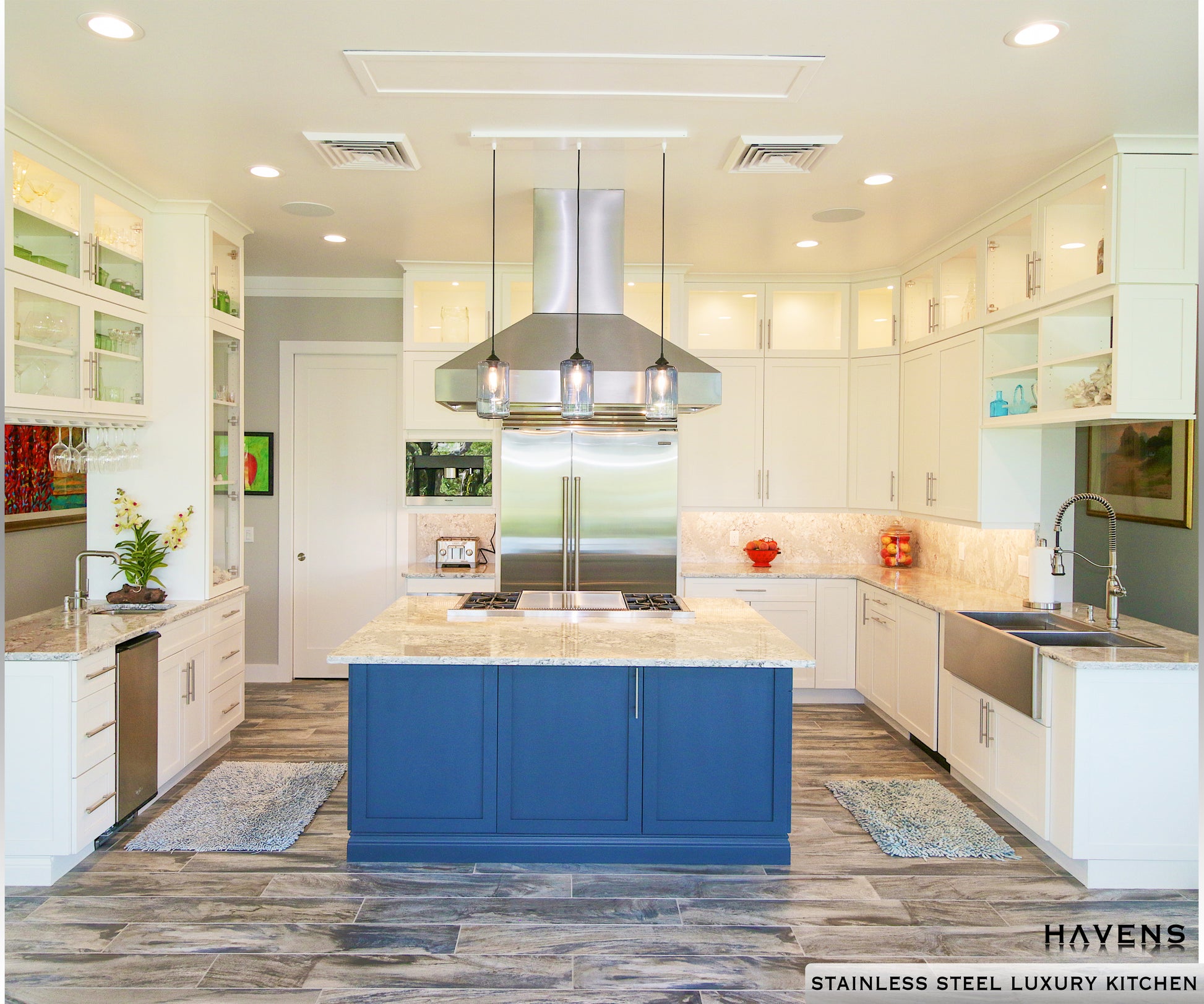 Double-Bowl Farmhouse Sink - Stainless Steel - Havens | Luxury Metals