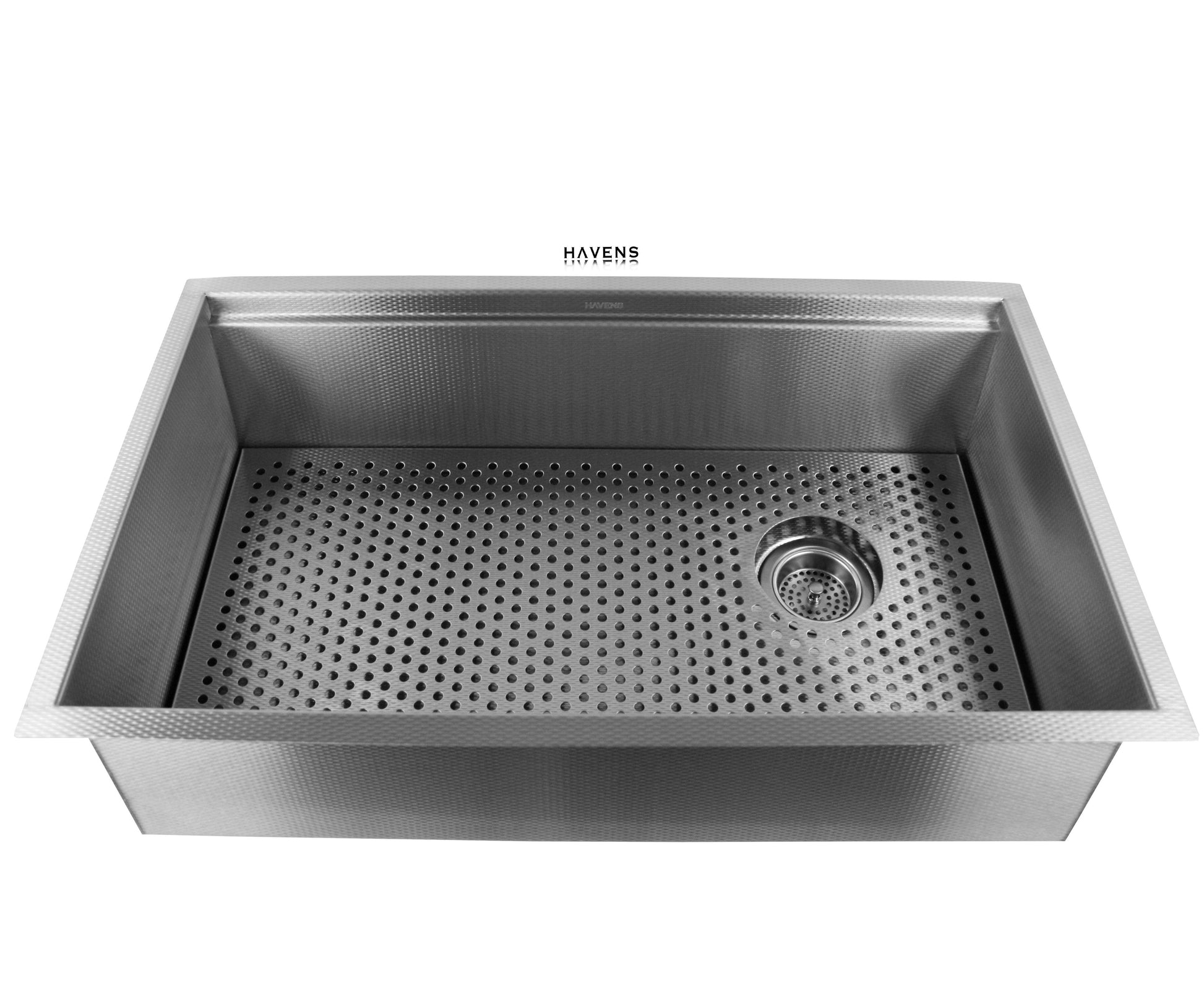 Custom stainless steel sink basin grate