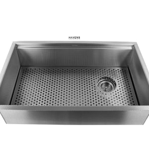 Custom stainless steel sink basin grate