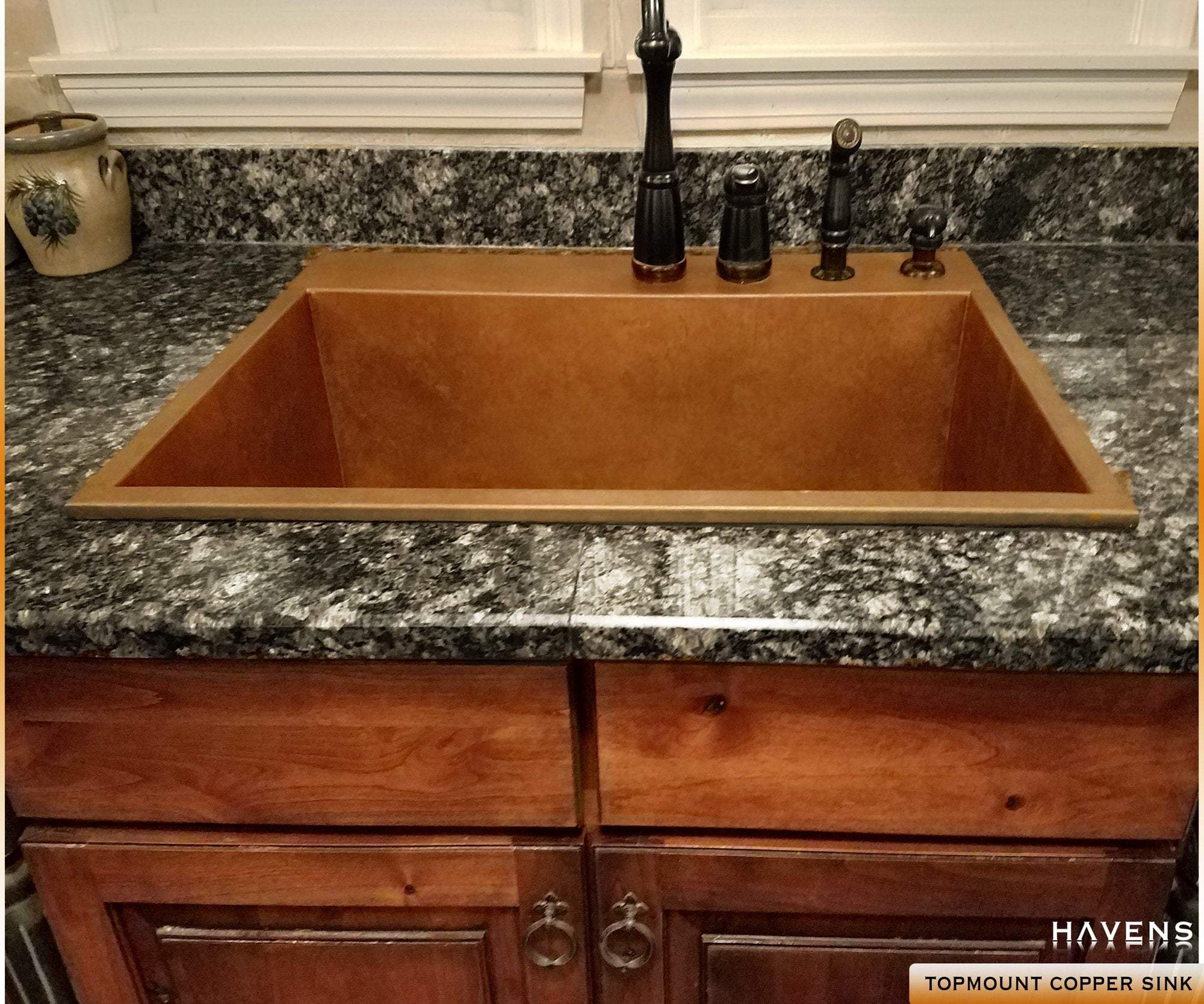 Custom Topmount Sink - Pure Copper - Havens | Luxury Metals