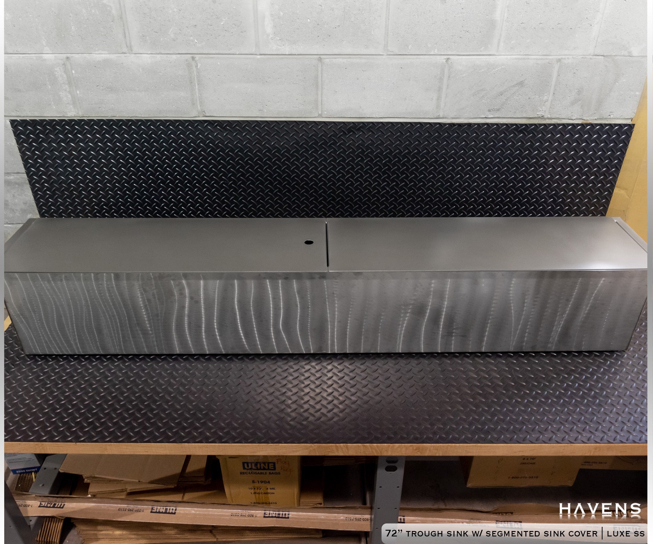 Beverage Ice Trough Sink - Stainless - Havens | Luxury Metals